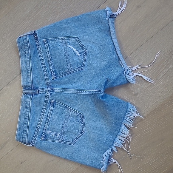 Lucky Brand Jean Shorts Women's sz 0/25 Distressed Boyfriend Button Fly Shorts - Picture 4 of 11